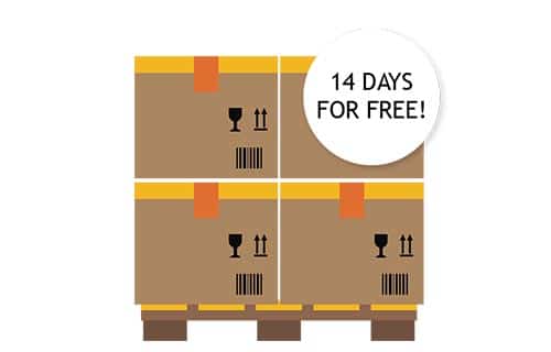 14 days free storage before shipping